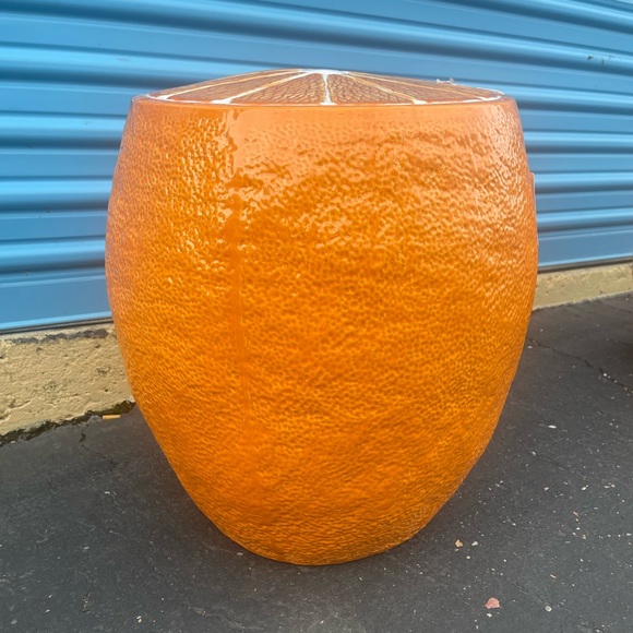 ORANGE STOOL- RARE TIKTOK                                   Homegoods Exclusive - Picture 3 of 3